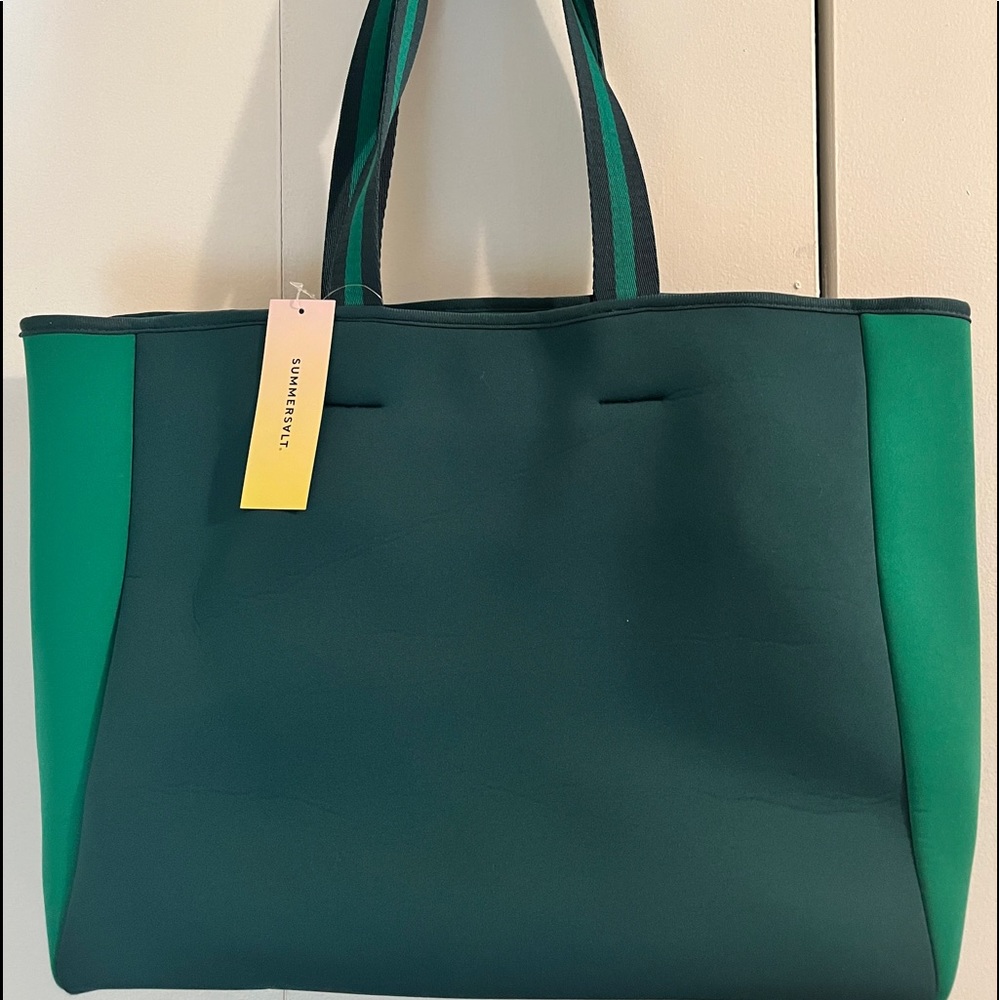 NWT Summersalt Green/Blue Neoprene Tote.